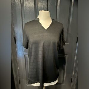 Black Short Sleeve Tee Top